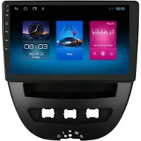 Happiq Autoradio met bluetooth - Carplay - Geschikt voor Peugeot 107/ Toyota Aygo & Citroën C1 (2005-2014) - Geschikt voor Apple en Android - Stereo - Navigatie - Navigatiesysteem auto - 1GB 16GB