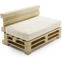 Bananair - Palletkussen - afneembare hoes - Waterbestendig Zitkussen - Tuinkussen voor Palletbank - 120x80 cm - Beige