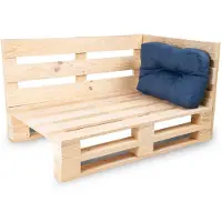 Bananair - Palletkussen - Tuinkussen voor Palletbank - Hoekkussen - 60x40 cm - Blauw
