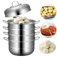 Happyment stoomoven – voedselstoomapparaat – groentekoker – couscouspan – multifunctionele stoomoven – stoomoven met 5 niveaus