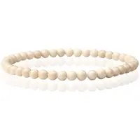 Memphis Natuursteen Armband - 4mm Fossil - 23m