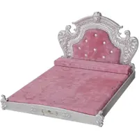 Happyment Hondenbank Diva Opulence - 100cm - Hondenbed - Hondensofa op poten - Hondenzetel - Comfort en zacht - Afneembaar kussen - Zacht
