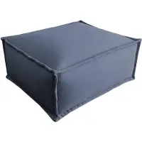 Bananair - Chaise longue module voor modulaire bank - Voetenbank - Zitzak - Linnenlook - 80x60 cm - Donkergrijs