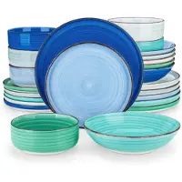 Happyment Zafiro Serviesset - 24 delig - 8 persoons - Rainbow - Dinerborden - Bordenset - Diepe borden - Ontbijtborden - Servies - Keukenservies