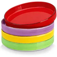 Happyment Zafiro Serviesset - 4 delig - Wit/Goud - Dinerborden - Bordenset - Diepe borden - Ontbijtborden - Servies - Keukenservies
