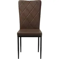 Happyment Eetkamerstoelen Delio - Set van 4 - Draaibaar - Fauteuil - Keuken - Voor eettafel - Donkerbruin leer