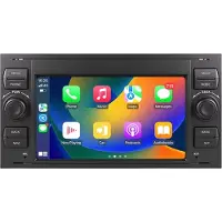 Happiq Autoradio met bluetooth - Carplay - Geschikt voor Apple en Android - Stereo - Navigatie - Navigatiesysteem auto - Voor Ford Focus, Mondeo, Fiesta, Transit, Kuga, C-Max & S-Max Galaxy