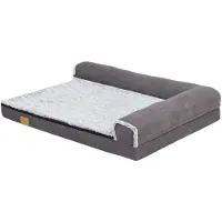 Happyment Hondenbed Noire Vaylen - 120cm - L-vormig - Hondenbank - Hondensofa op poten - Hondenzetel - Comfort en zacht - Afneembaar kussen - Zacht