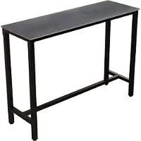 Happyment Bartafel Milano Tavien - 120cn - Voor binnen - Keuken en woonkamer - Marmer look - 4 to 6 personen - Donkergrijs