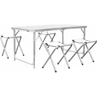 Happyment Picknicktafel - 4 personen - Inklapbaar - Camping klaptafel - Kinderen & volwassenen - Verstelbaar in hoogte
