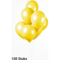 Partyxplosion 100 x Gele Ballonnen 100% biologisch afbreekbaar , 30 cm doorsnee, Carnaval, Voetbal, Verjaardag, Themafeest, Versiering