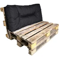 Bananair - Multifunctioneel palletkussen - Tuinkussen voor Palletbank - Geschikt als zit- en rugkussen - 120x60 cm - Zwart