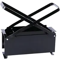Happiq Brikettenpers - Papierpers - Pers - Voor Papier - Voor Tuin, Haard of Camping - Metaal - Zwart