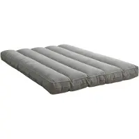 Bananair - Futon matras - Afneembare hoes - Futon bed - Vloermatras - Logeerbed Tweepersoons - Ribfluweel - 140x190 cm - Lichtgrijs