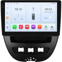 Happiq Autoradio met bluetooth - Carplay - Voor Peugeot 107/ Toyota Aygo & Citroën C1 (2005-2014) - Geschikt voor Apple en Android - Stereo - Navigatie - Navigatiesysteem auto - 6GB 64GB