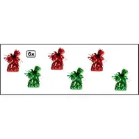 Wefiesta 6x Ballon gewicht rood en groen- Tafeldecoratie thema feest ballon party festival