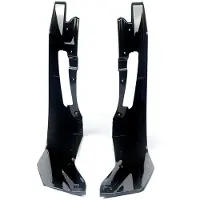 Happiq Winglet Kit Vortex - Voorbumper Hoek Winglet Splitters - Voor Ford Mustang GT500 (2015-2022) - Glanzend Zwart