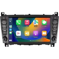 Happiq Autoradio met bluetooth - Carplay - Voor Mercedes-Benz C-Klasse W203/W209 & CLK200 - Geschikt voor Apple en Android - Stereo - Navigatie - Navigatiesysteem auto - 2GB 32GB - 8"