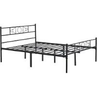 Bolt Metalen bedframe - 2 persoons twijfelaar - 140 x 200cm - Incl. lattenbodem - Zwart