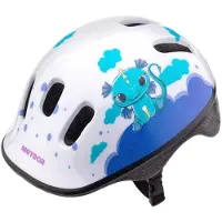 Meteor - Fietshelm voor kinderen met vliegerdesign - PVC, EPS-schuim PP5836 (44 cm - 48 cm) (Wit/Blauw)