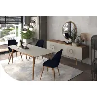 AEA Essgruppe Luxus Tisch Mit Stühlen Esszimmermöbel Moderner Esszimmerset