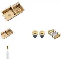 OEM Keukenwastafel, dubbele wasbak, opbouwmontage, 80x45 cm