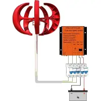 OEM Windturbinegenerator, stille werking, verticale asconstructie, 400W (model A), 400W (model C), 12V (model A)