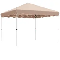 Happyment Gazebo Valora - Pergola - paviljoen - Partytent - Strandtent - Voor Terras, Feest en Achtertuin - 3x3m - Beige