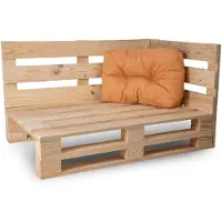 Bananair - Palletkussen - Tuinkussen voor Palletbank - Hoekkussen - 60x40 cm - Oranje