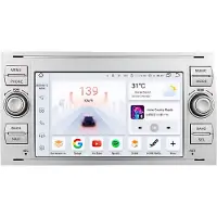 Happiq Autoradio met bluetooth - Carplay - Geschikt voor Apple en Android - Stereo - Navigatie - Navigatiesysteem auto - Voor Ford Focus, Mondeo, Fiesta, Transit, Kuga, C-Max & S-Max Galaxy