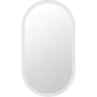 Happyment Ovale LED Badkamerspiegel Grandiose - Met verlichting - 50x100cm - Voor Badkamer - Wandmontage - Dimbaar licht