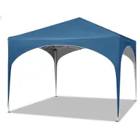 Happyment 3x3m Feesttent - Pop-Up Gazebo met Halfrond Dak - Waterdichte Tuinpaviljoen met Opvouwbare Luifel voor Outdoor Markt en Evenementen