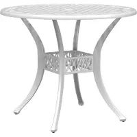vidaXL Tuintafel Ø 90x75 cm gietaluminium wit