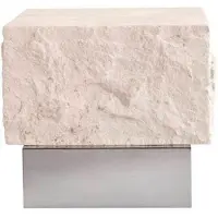101 Copenhagen Temple bijzettafel low 42x40 cm Chrome-limestone