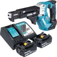 Makita DFR 552 RF accu-magazijnschroevendraaier 18 V 25 - 55 mm borstelloos + 2x accu 3.0 Ah + lader