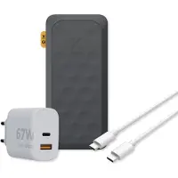 Xtorm 67W Fuel Series 5 Powerbank Bundel - Powerbank 27.000 mAh + 67W Lader + USB-C naar USB-C Kabel (150cm) - Bundel - Geschikt voor Smartphone / ipad - Zwart - Noodpakket