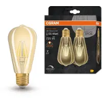 Osram 19-6 Vintage Editie, E27-basis gouden glas ,Warm wit (24-K), 725 Lumen,