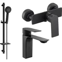 Mexen Alexa DQ40 douche set, zwart - 71204DQ40-70