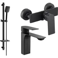 Mexen Alexa DQ62 douche set, zwart - 71204DQ62-70