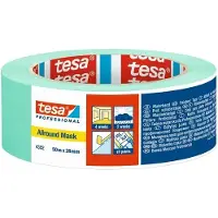 TESA PROFESSIONAL 4352 Allround Mask - Malerkrepp für scharfe Farbkanten 50m:38mm