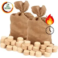 Pemicont Haard briketten 100% Geperste Houtbriketten 2 x 12,5 kg Openhaard briketten Houtbriketten Aanmaakhout Briquette Hoge Warmtewaarde Laag Rook