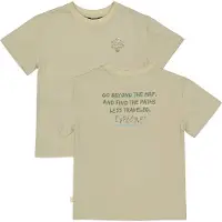 QPI T-shirt met backprint beige Jongens Katoen Ronde hals Backprint - maat 110/116