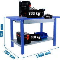 Simonwork (bancos De Trabajo) Bt6 Pro Box Metaalplank 830x1500x730 Mm