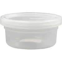 Packlinq Plastic potje met deksel, h: 38 mm, d: 84 mm, 20stuks, 125 ml