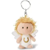 Nici Sleutelhanger Beschermengel Junior 7 Cm Pluche Wit/goud