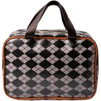 Clayre & Eef damesaccessoiretas, 24x9x19 cm, zwart, bruin, polyester