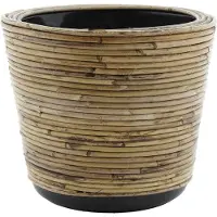 Van der leeden Drypot rotan streep d35h30cm