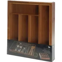 Excellent houseware Uitschuifbare Bestekbak - Hout