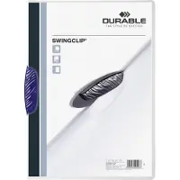 Durable klemmap Swingclip, A4, PP, met clip, donkerblauw
