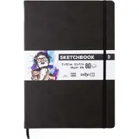 Clairefontaine DFY - Schetsboek - A4 - 140 g - Zwart - 80 vellen